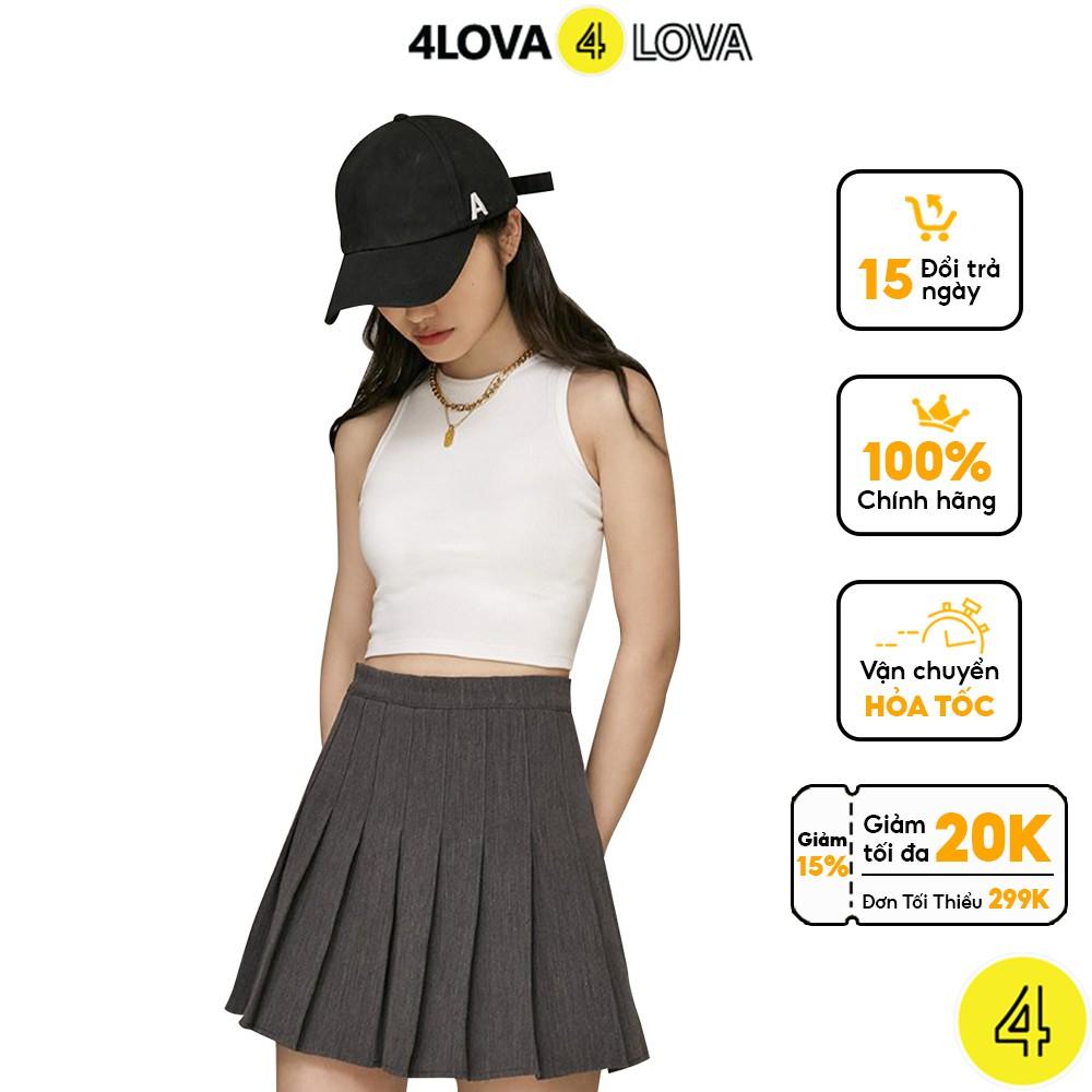 Áo croptop nữ 4LOVA kiểu ôm sát nách chất liệu cotton cao cấp