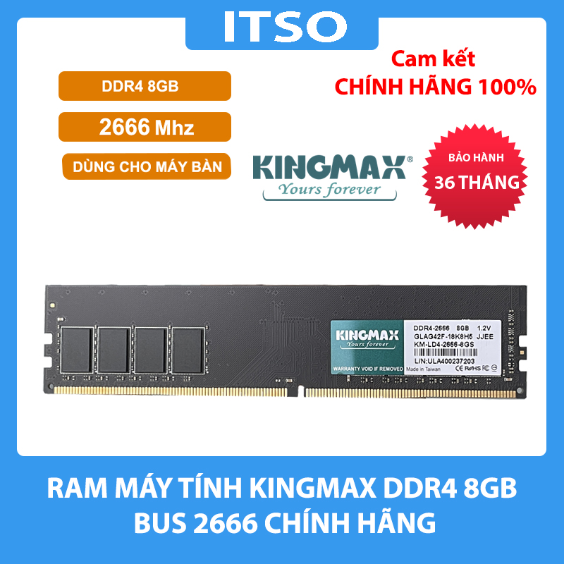 RAM PC Kingmax 8GB Bus 2666 DDR4 - Hàng Chính Hãng