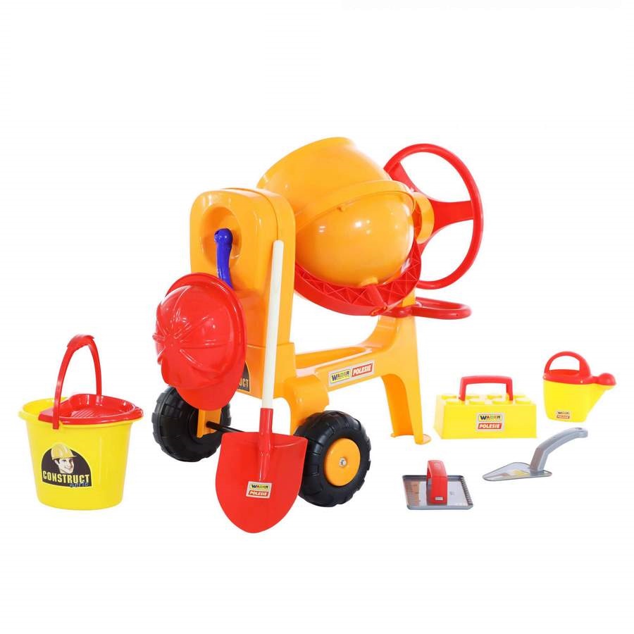 Bộ đồ chơi dụng cụ xây dựng Số 7 và máy trộn xi măng - Wader Toys