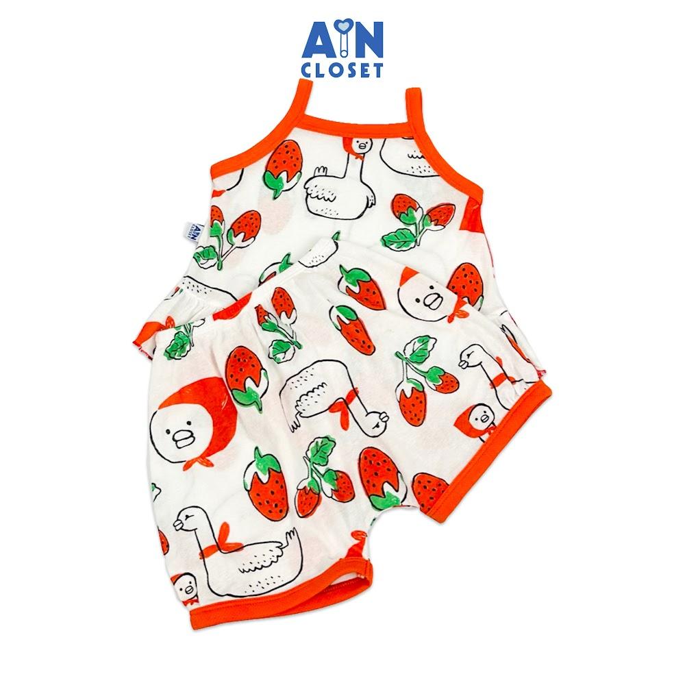 Bộ quần áo Ngắn bé gái họa tiết Chị Vịt thun cotton. - AICDBGLHZVCP - AIN Closet