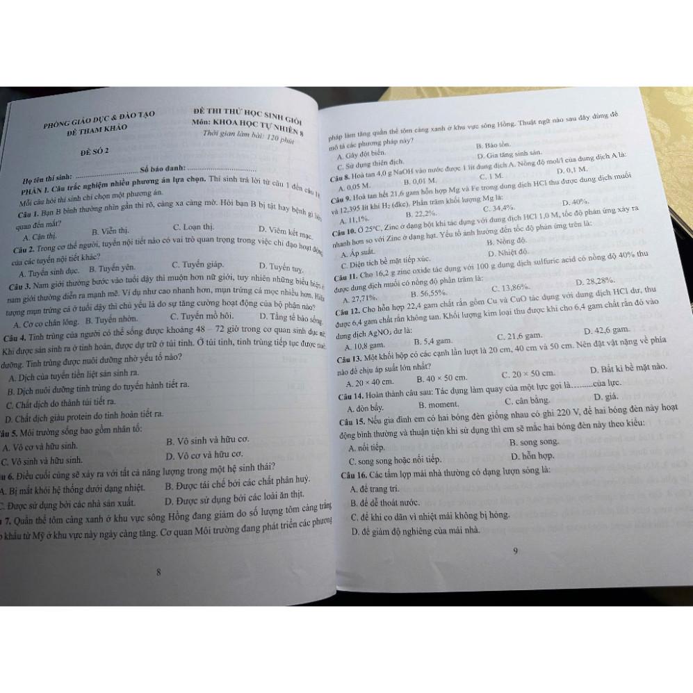 Sách - 38 Đề Thi Học Sinh Giỏi Khoa Học Tự Nhiên 8