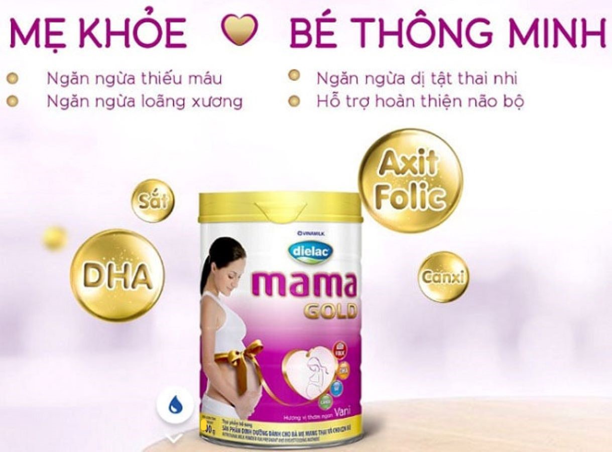 Sữa bột Vinamilk Dielac MaMa Gold hương Vani lon 900g