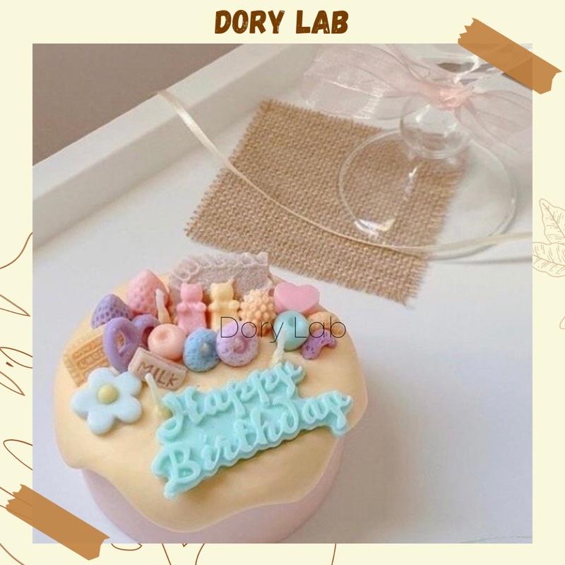 Topping Chữ Happy Birthday Trang Trí Nến Thơm - Dory Lab