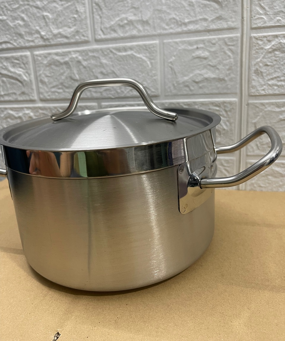 Nồi Inox 2 Quai Cao Cấp 3 Đáy _ Dung Tích: 3.7Lít _