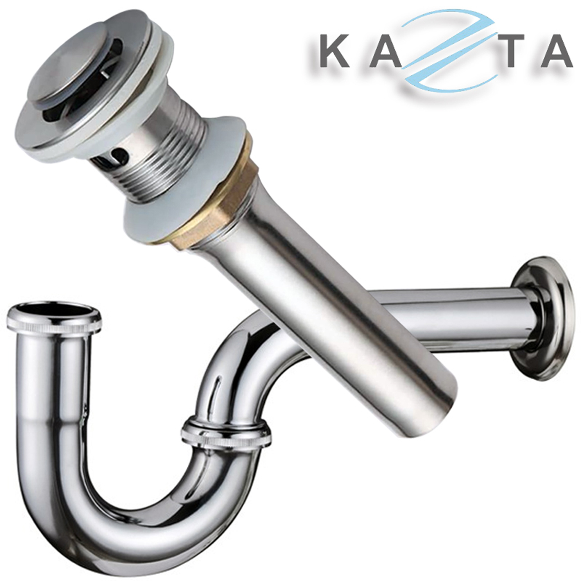 Combo Thiết Bị Nhà Tắm Cao Cấp KAZTA KZ-CBT02: Bồn Cầu Xả Xoáy Nắp Êm-Lavabo Đặt Bàn Đá-Sen Tắm Đứng Nóng Lạnh-Kèm Bộ Phụ Kiện Nhà Tắm