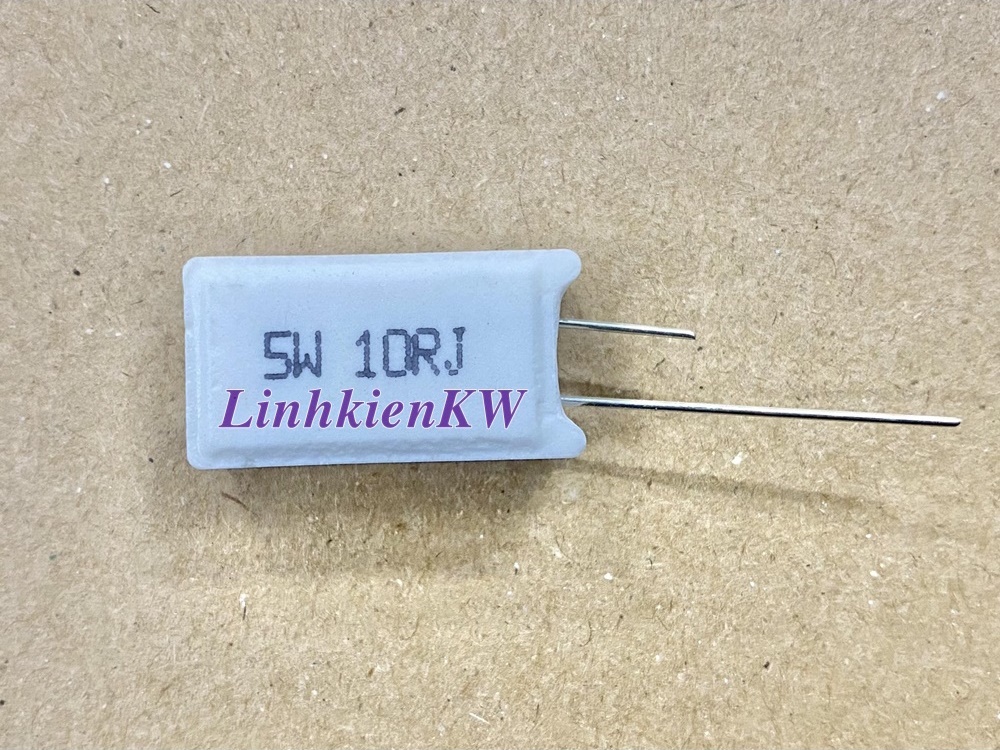 Trở Sứ Cắm 5W 10RJ 1% Chân Đồng, Mới 100%.