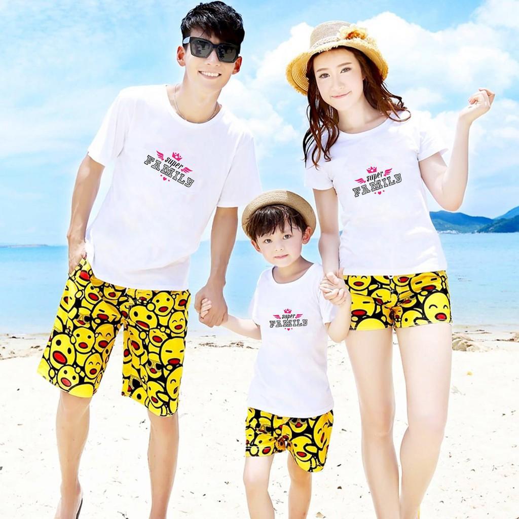 Áo thun gia đình đẹp in super family dễ thương cao cấp