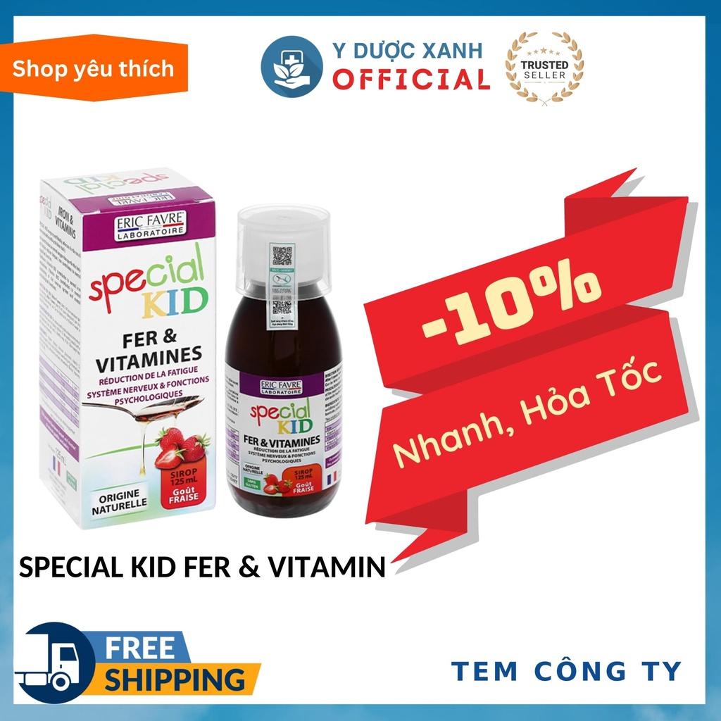 SPECIAL KID FER &amp; VITAMIN, 125ml, Siro sắt và vitamin cho bé của Pháp - Y Dược Xanh