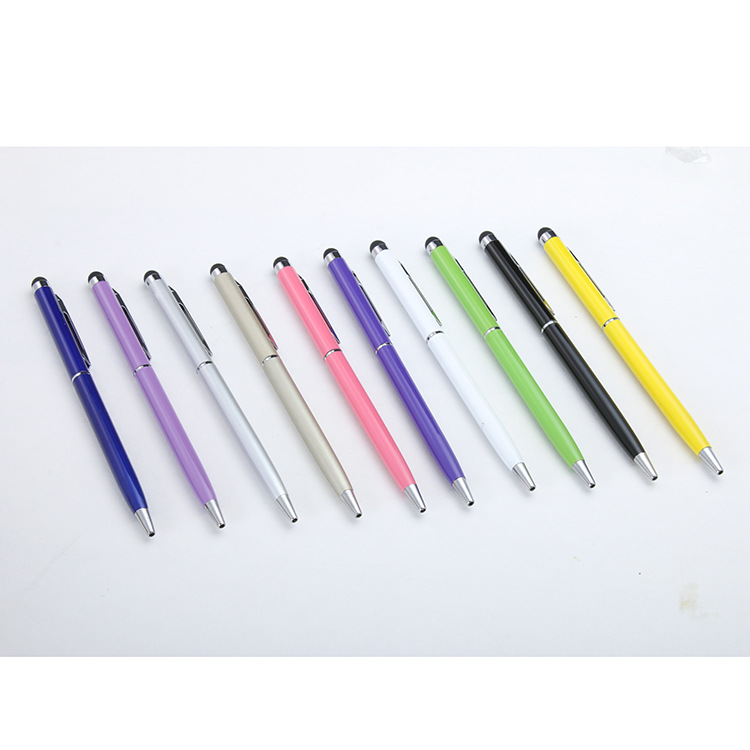 Bút Cảm Ứng Cho Máy Tính Bảng / Smartphone Kiêm Bút Bi (màu ngẫu nhiên) BÚT CẢM ỨNG 2 TRONG 1 hàng nhập khẩu