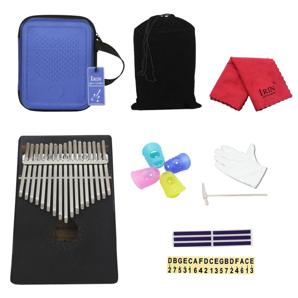 17 Key  Mbira Finger Percussion Thumb Piano with Storage Case