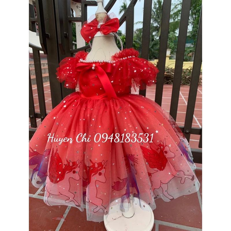 Đầm họa tiết ngựa pony xinh yêu cho bé