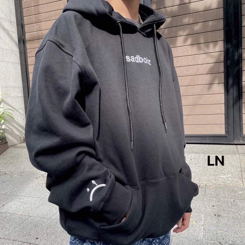 Áo hoodie nam nữ , áo hoodie thêu chữ sadboiz mặt buồn đáng yêu