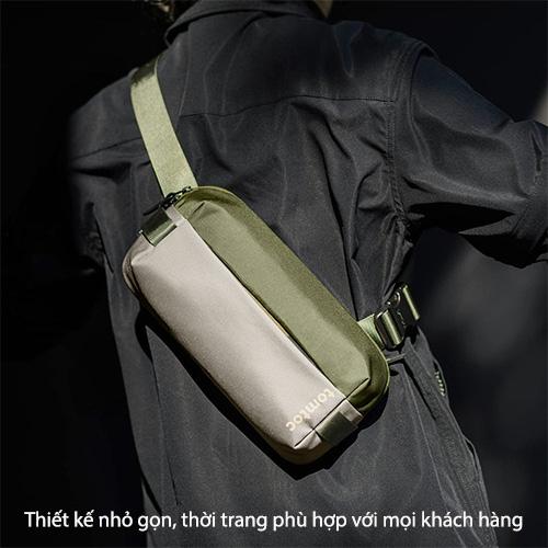 TÚI ĐEO CHÉO TOMTOC (USA) LIGHTWEIGHT SLING BAG GREEN Lưu trữ đa chức năng - HÀNG CHÍNH HÃNG