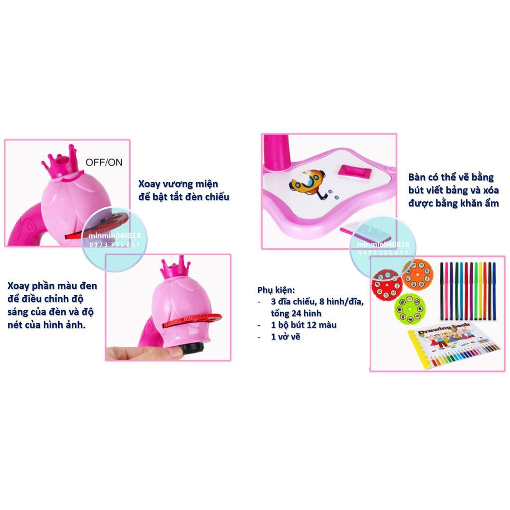 BỘ BÀN MÁY CHIẾU CHO BÉ TẬP VẼ CÓ KÈM NHẠC GIÚP BÉ PHÁT TRIỂN TRÍ NÃO