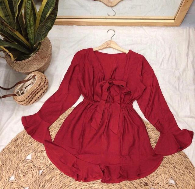 Jumpsuit wani trắng/đỏ ,jump 2 lớp( kèm ảnh thật)
