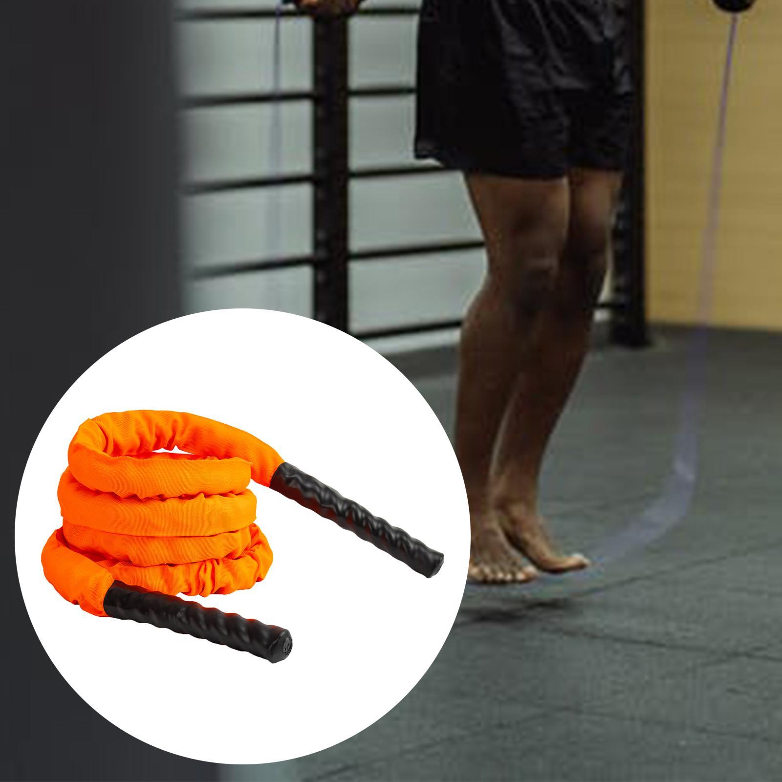 Heavy Jump Ropes for Fitness, Weighted Adult Skipping Rope Exercise Battle Ropes for Workouts, Power Training to Improve Strength and Building Muscle