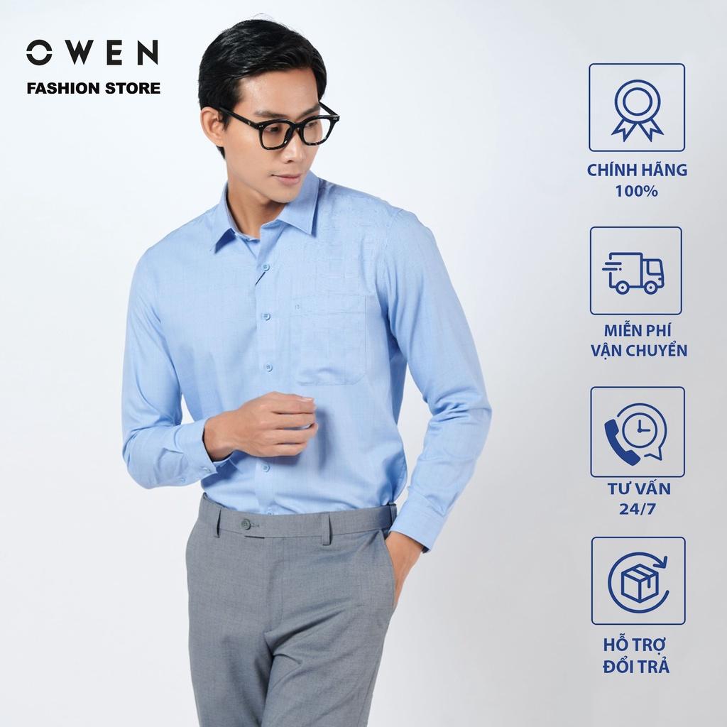 Áo Sơ mi Owen nam dài tay dáng Regular sợi Tre mềm mịn mát Mã AR220918DT