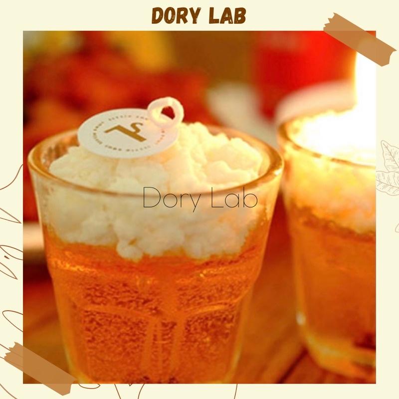 Nến Thơm Ly Bia Size Lớn 220ml Không Khói Handmade Độc Đáo - Dory Lab