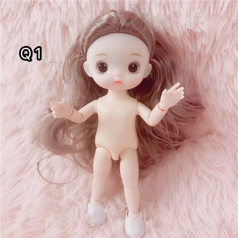 Búp Bê OB11_ Luli 12 Khớp 15 cm   - BJD 1/8 Mắt 3D Nude Mini Dolls 2020
