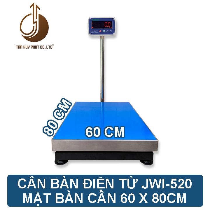 Cân Bàn Điện Tử JWI-520 - Mặt Bàn Cân 600x800MM