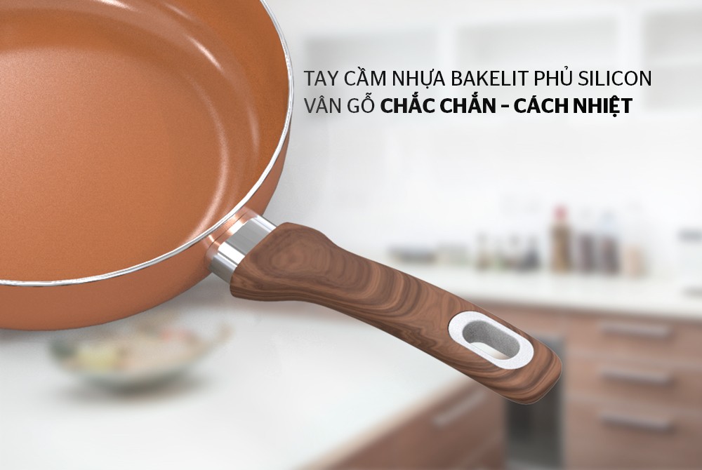 CHẢO CHIÊN CERAMIC ĐÁY TỪ SUNHOUSE 20-26-28-30CM (DÙNG TRÊN MỌI LOẠI BẾP