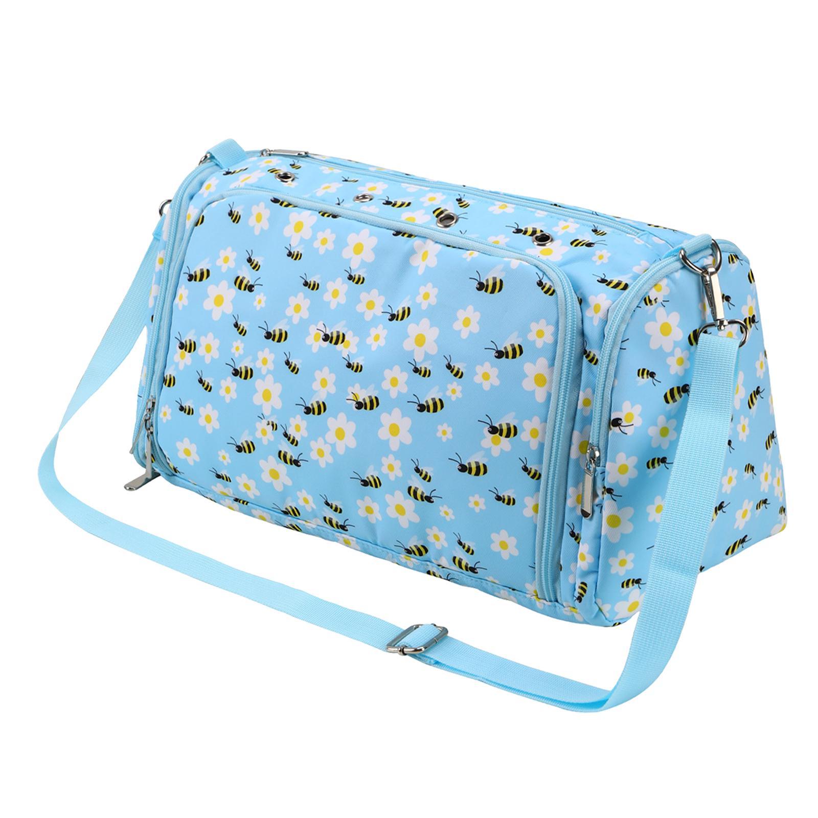 Yarn Case Knitting Tote Knitting Bag Zippered Lightweight Large Capacity Small Carrying Case Travel Multipockets Organizer Storage Tote