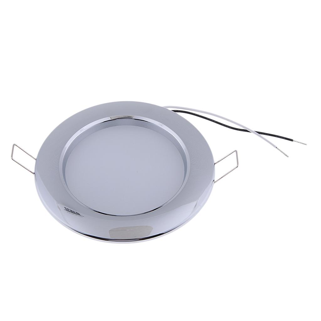 12V 4.5W Boat RV Emergency Light Round Recessed Mounted LED Light 6000K