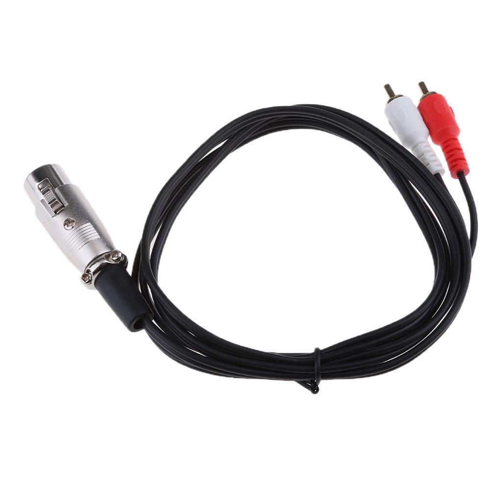 XLR Female to Dual RCA Male Patch Cable Audio Splitter Converter Cables 1.5M