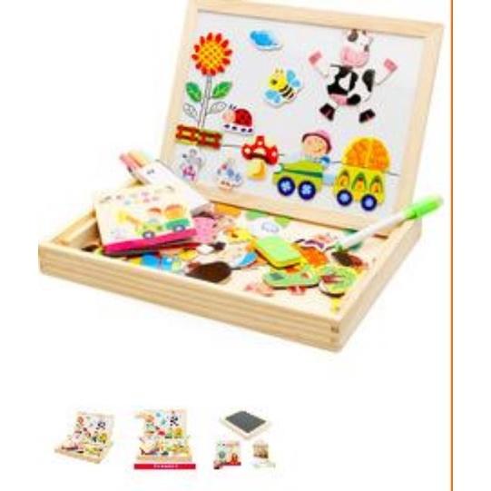 Bộ Ghép Hình Nam Châm 2 mặt cho bé - Đồ Chơi Giáo Dục kích thích khả năng sáng tạo