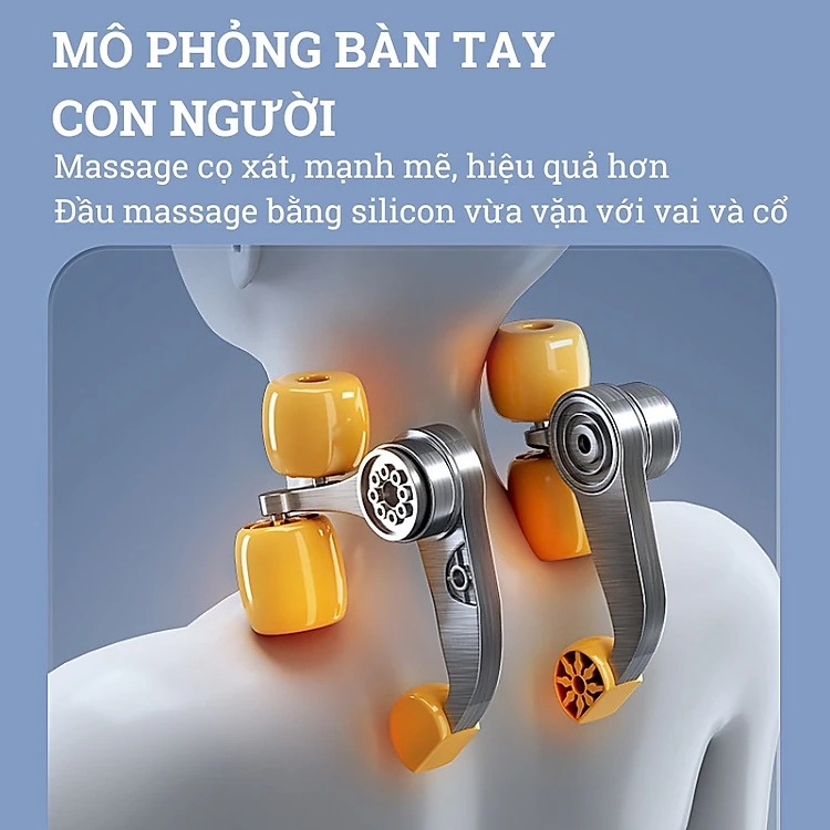 Máy Mát Xa Xoa Bóp Cổ Vai Gáy 5D Giúp Giảm Đau Cứng Cơ Cổ, Căng Thẳng, Thư Giãn, Lưu Thông Tuần Hoàn Khí Huyết