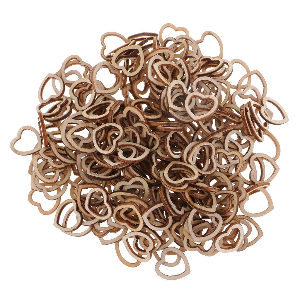 250x Cắt Gỗ Trái Tim Thủ Công Hình Khối Bằng Gỗ Trí Nổi Cưới Centerpieces