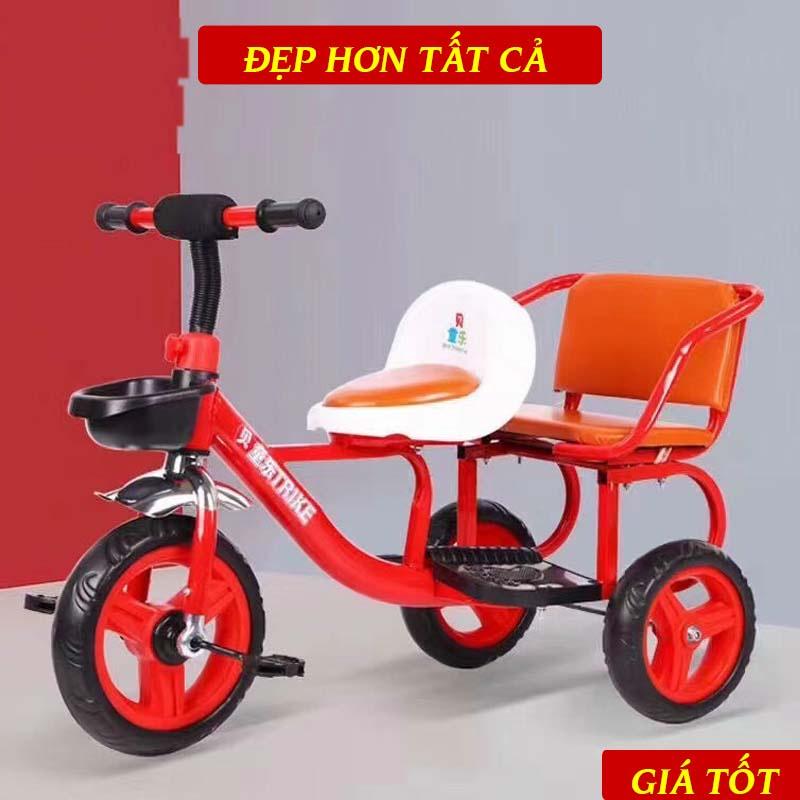 Xe Đạp Xích Lô Cho Bé 2 Chỗ Ngồi Phù Hợp Cho Trẻ Từ 2 Đến 5 Tuổi Siêu Dễ Thương, Chắc Chắn, An Toàn