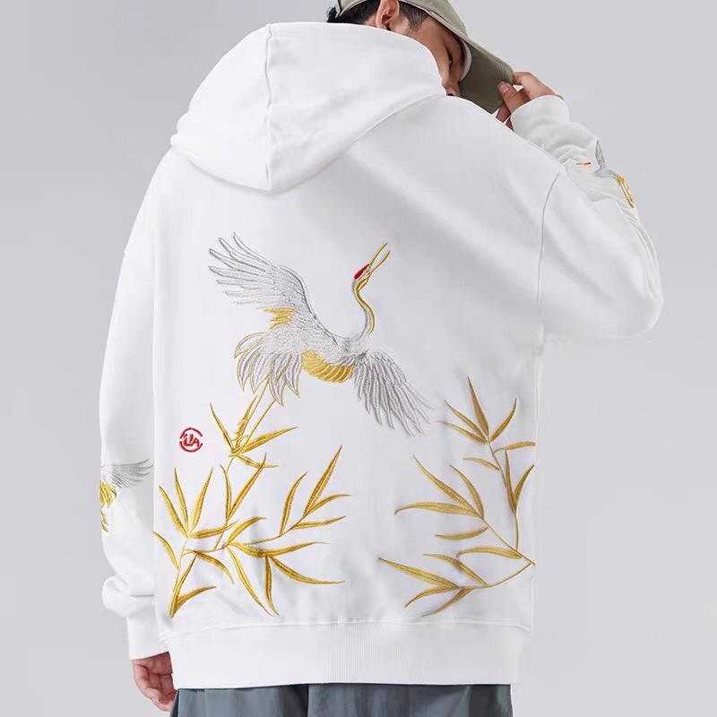 ÁO HOODIE NAM NỮ IN ĐÀN HẠC UNISEX FREESIZE DƯỚI 65KG, Áo Hoodie Nón Unisex Nam Nữ Chất Vải Nỉ Freesize 1 kích cỡ Form Dáng Rộng Dưới 65kg Mặc Đẹp-Jins Store