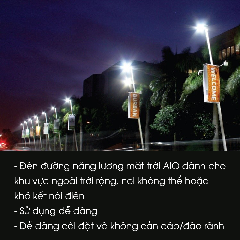 Đèn đường Philips Deco Solar All-in-One streetlight BRC050 LED40/ LED20/ LED10