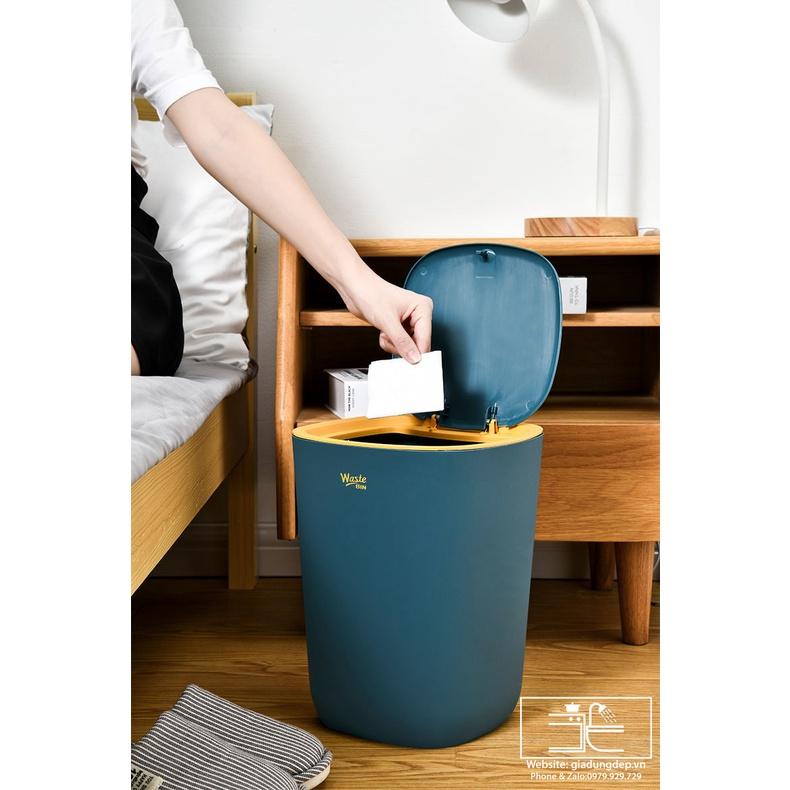 Thùng rác phòng khách - phòng tắm - nhà bếp - nhà vệ sinh - Loại TO - Nhựa cao cấp - ngăn vi khuẩn phát triển