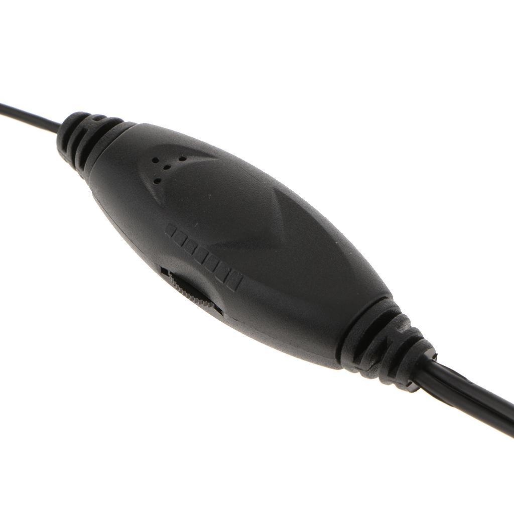 Dual 3.5mm PC Headset, Monaural Earhook Headphone with Microphone