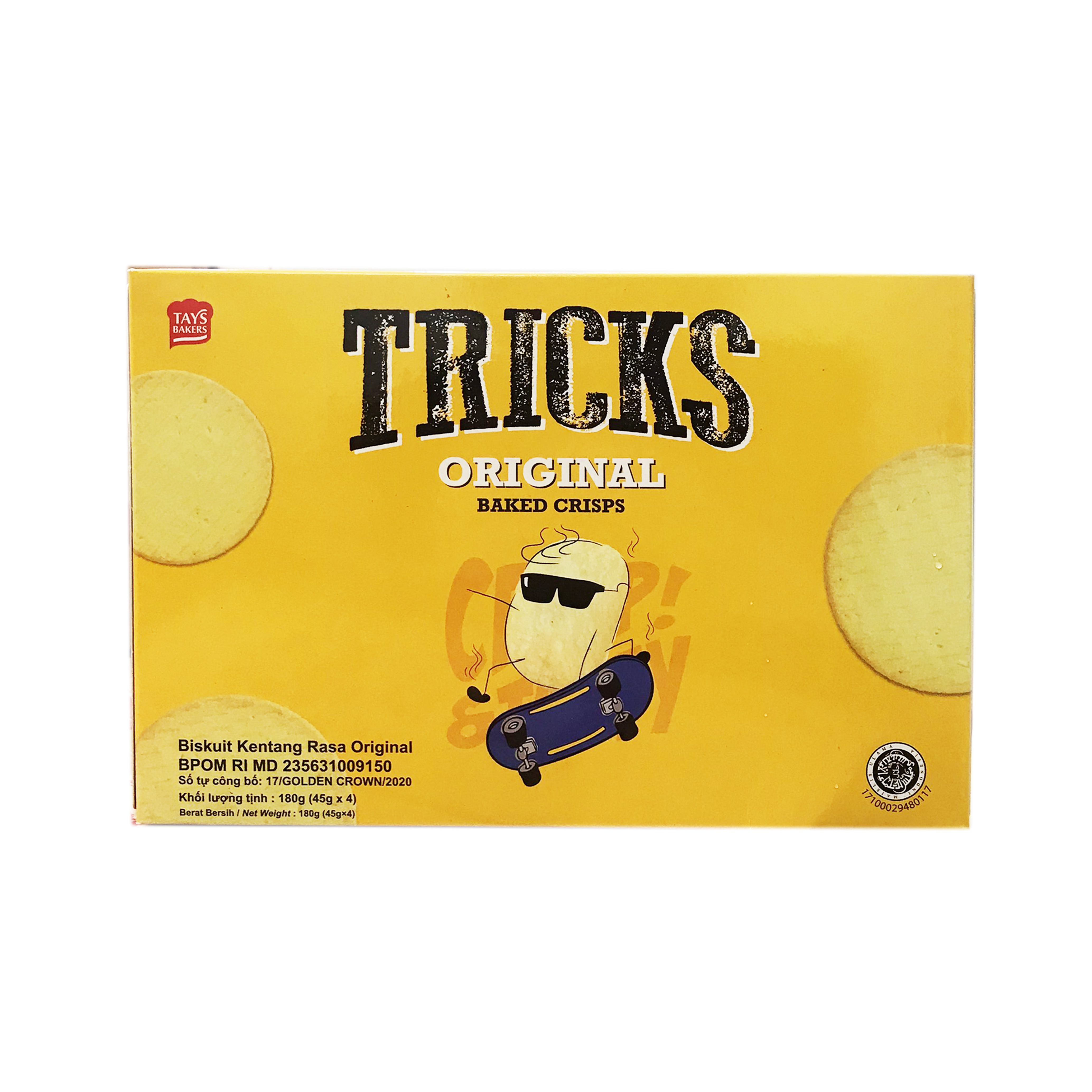 Bánh Crackers Khoai Tây Nướng Tricks Vị Truyền Thống 180g