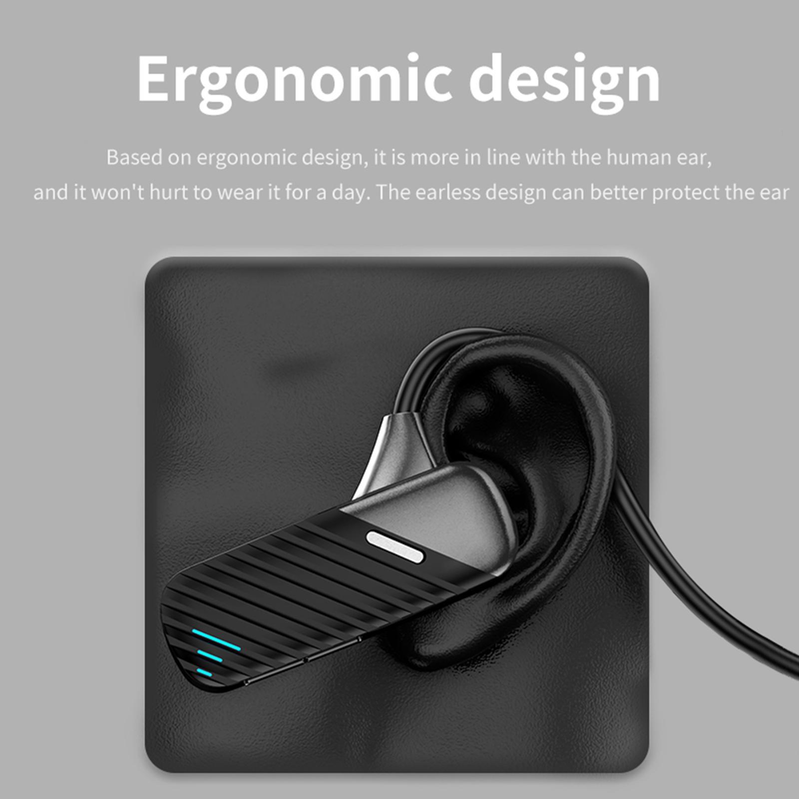 Open Ear Headset IP53 Waterproof with Mic Black