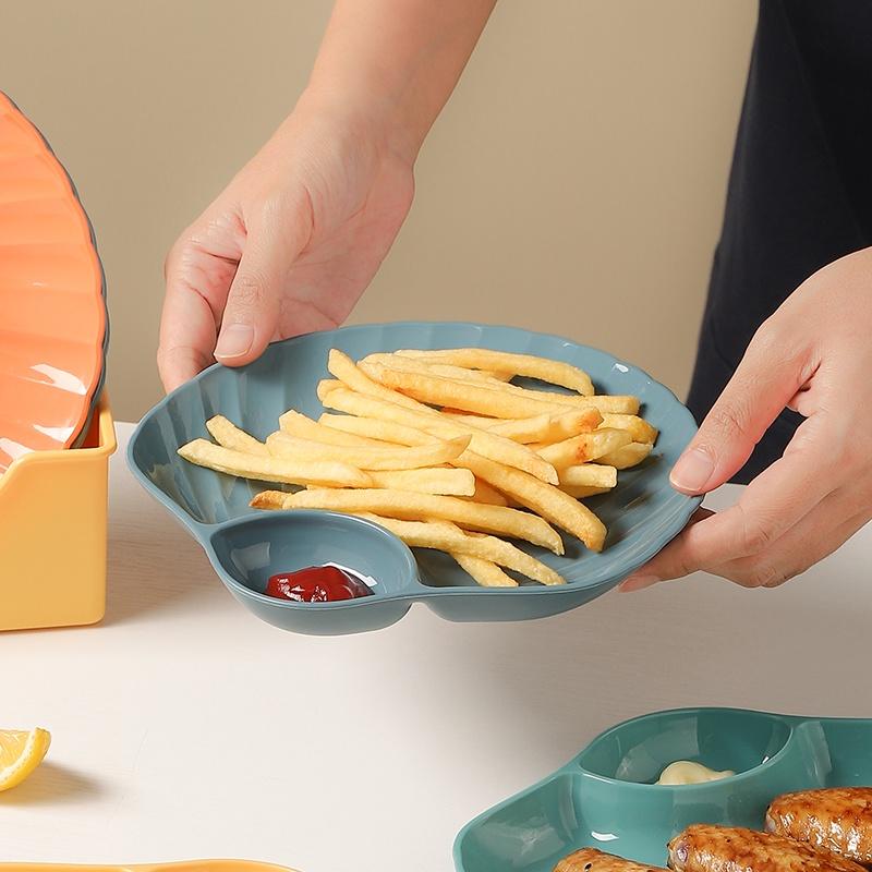 Đĩa đựng đồ ăn, trái cây tráng miệng - Đĩa decor hình vỏ sò nhiều màu xinh xắn