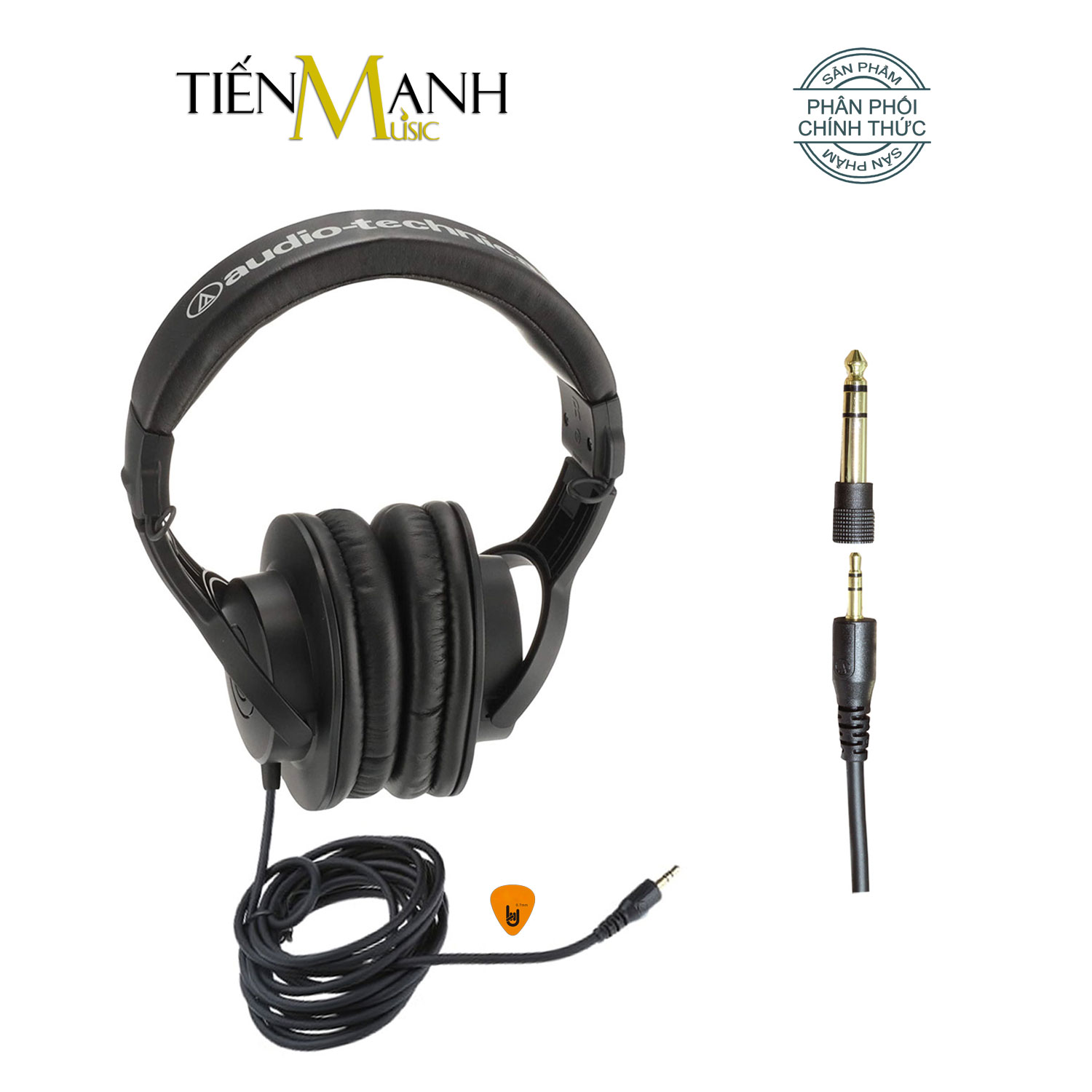 [Chính Hãng Japan] Tai Nghe Kiểm Âm Audio Technica ATH-M20X Studio Monitor Headphones Professional ATH M20X - Kèm dây line 3m, đầu chuyển 3.5-6.3mm, Móng Gẩy DreamMaker
