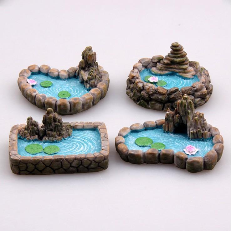 Mô hình hồ bán cạn trang trí tiểu cảnh, terrarium, DIY
