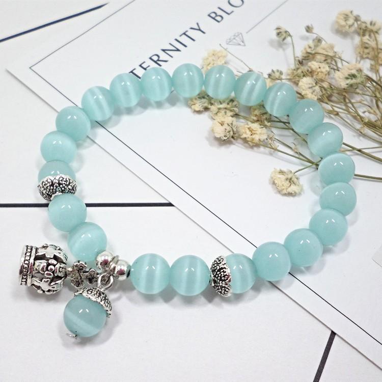 Vòng tay charm vương miện tím