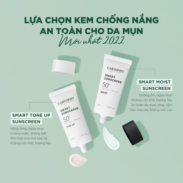 Kem chống nắng ngừa mụn, giảm thâm, bảo vệ da khỏi tia UV Caryophy Smart Sunscreen 50ml