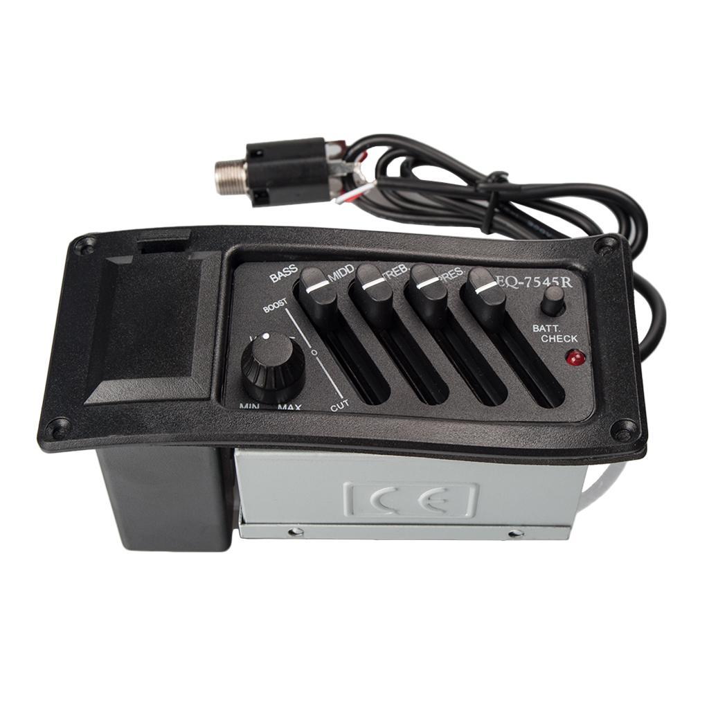 2X 7545R Acoustic Guitar 4 Band Preamp Amplifier Equalizer