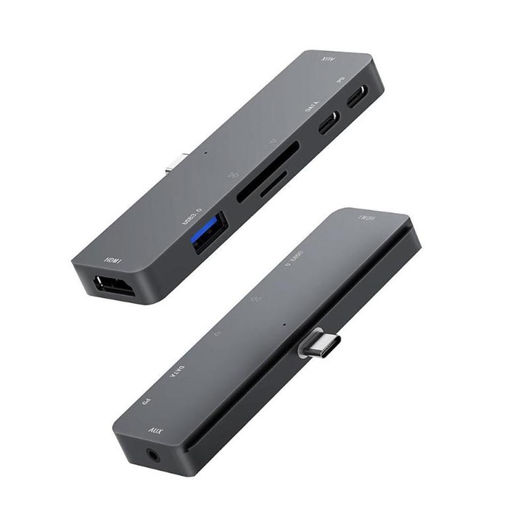 7in1 USB-C Hub Multiport HDMI Docking Station HUB for MacBook 4K Support