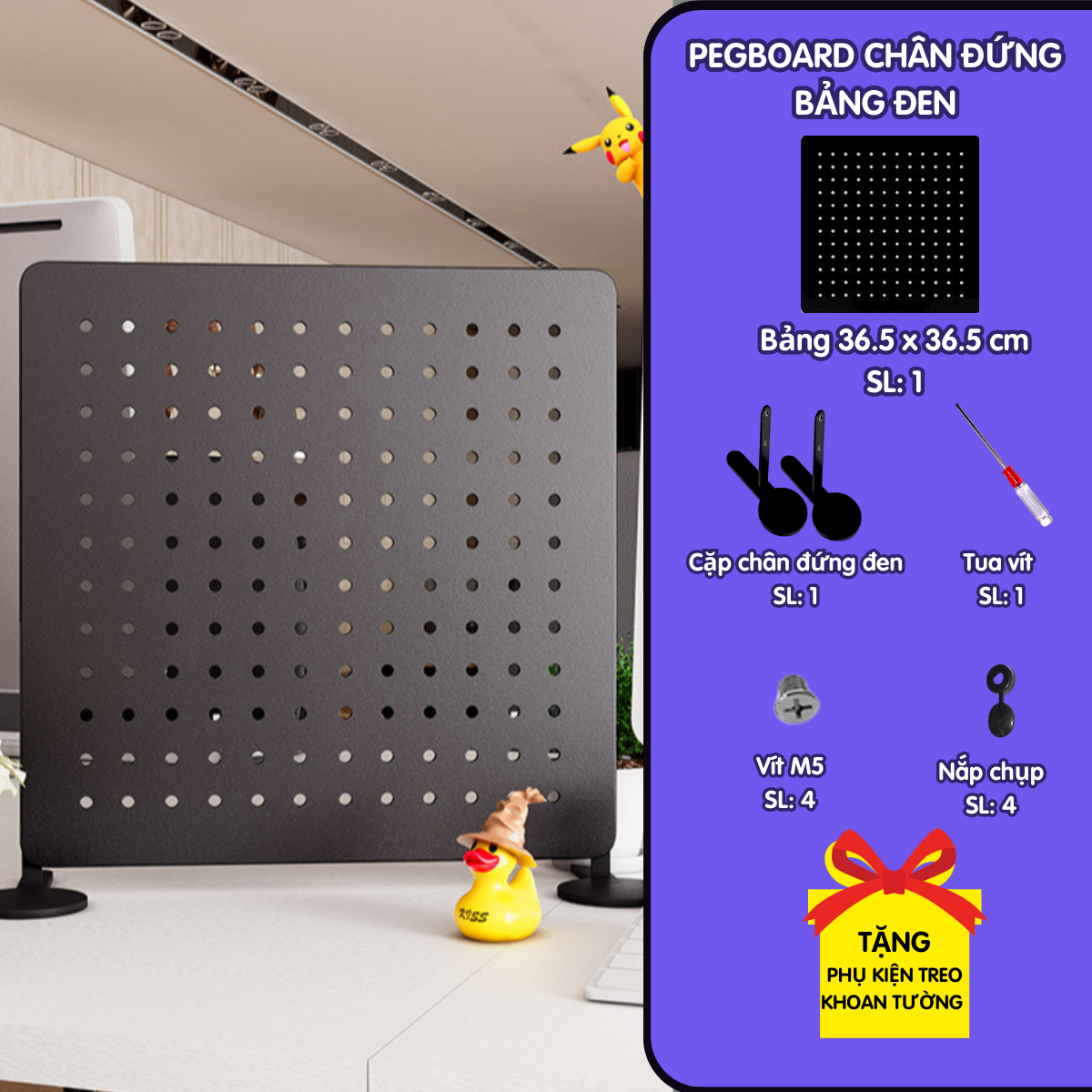 Bảng lỗ Pegboard decor gaming Dola Home để bàn phím, tay cầm chơi game, mô hình anime, setup bàn làm việc gọn gàng phong cách chất - Hàng Việt Nam chính hãng chất lượng cao