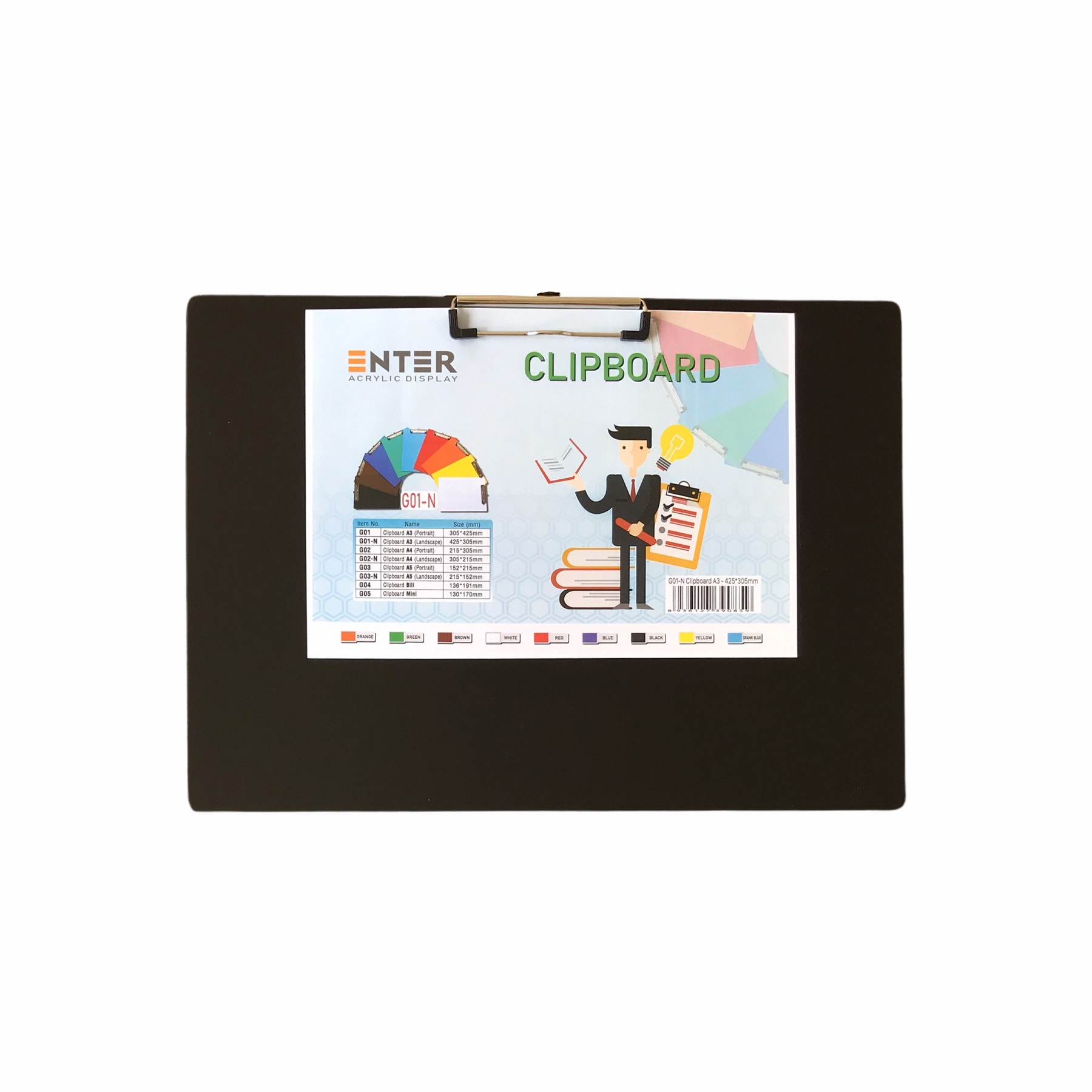 Bìa trình ký mica Enter G01-N 43x31.5cm A3 ngang