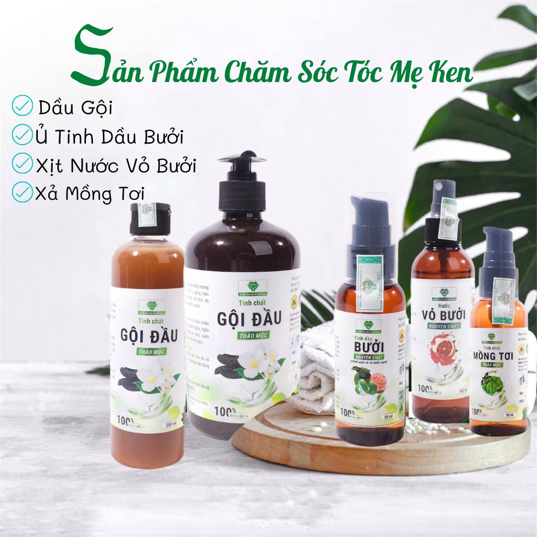 Combo Dầu Gội MẸ KEN 500ml & Tinh Dầu Bưởi MẸ KEN 100ml - kích thích mọc tóc, ngăn ngừa gãy rụng