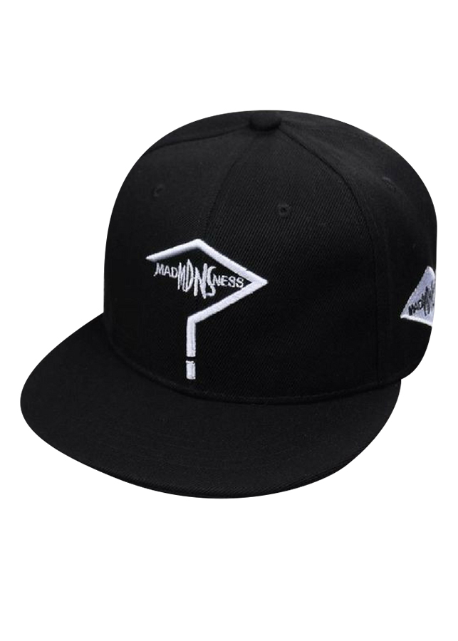 Nón Snapback Thêu Dấu Chấm Hỏi GAIA SP45 - Đen