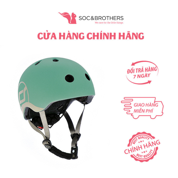 Mũ đội đầu cho bé Scoot and Ride màu Forest